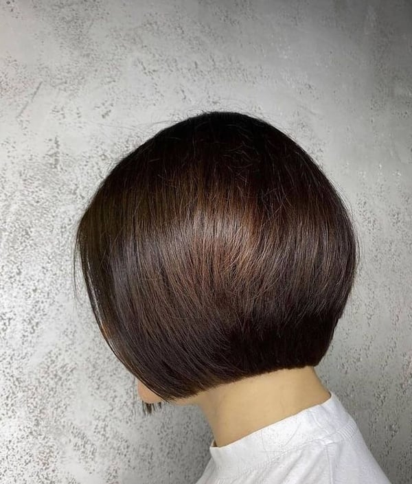 Chocolate Brown Rounded Bob