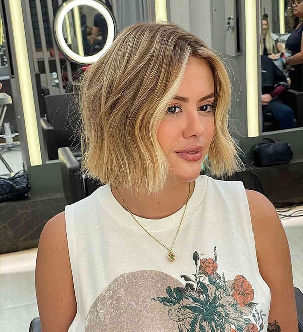 Sunkissed Textured Bob with Layers