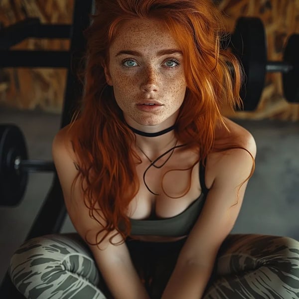 Copper Curls Gym Chic