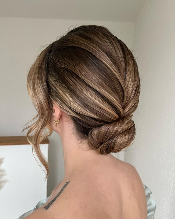 Chic Bun with Soft Bangs