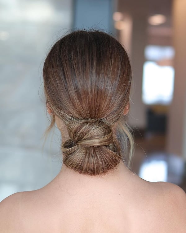 Chic Fringe Bun Style