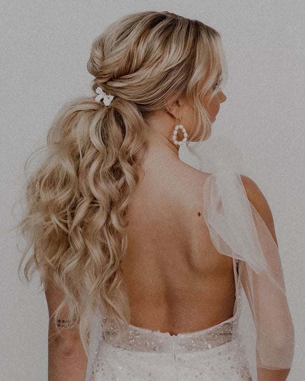 Bohemian Waves with Pearl Pins