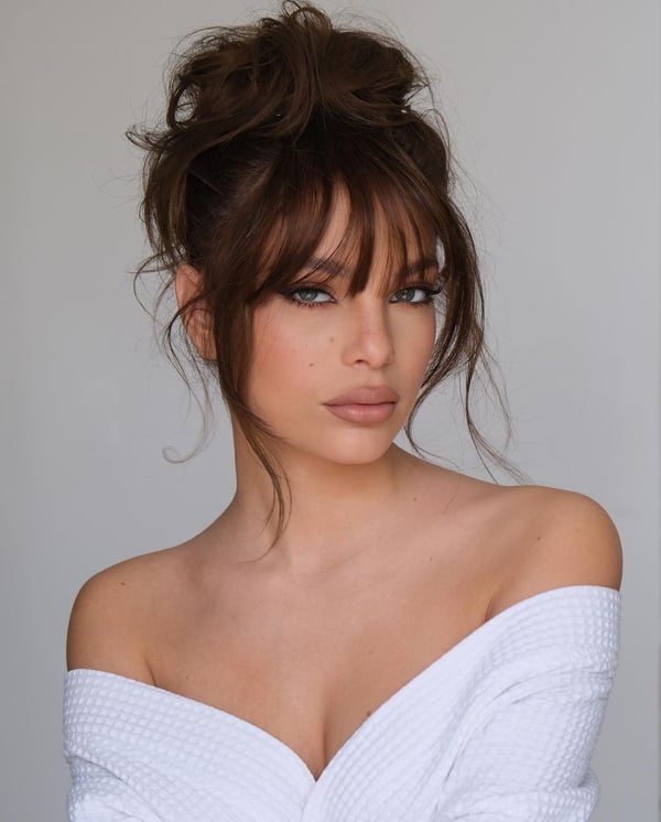 Trendy Bangs-Updo Blend